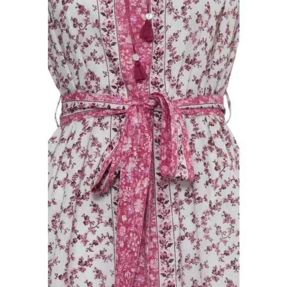 NOT FOR SALE D'Ascoli Maxi Dress Serenity Kaftan Style Fuschia Floral Sz Sm - Picture 4 of 11